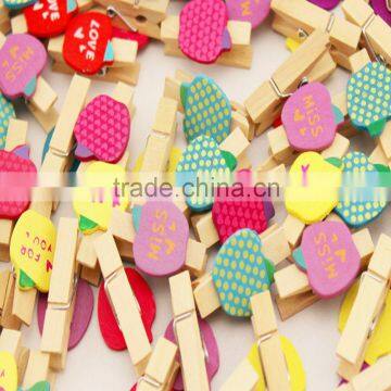Apple Shape Wooden Clip With Decoration Wooden Door Hangers photo-5