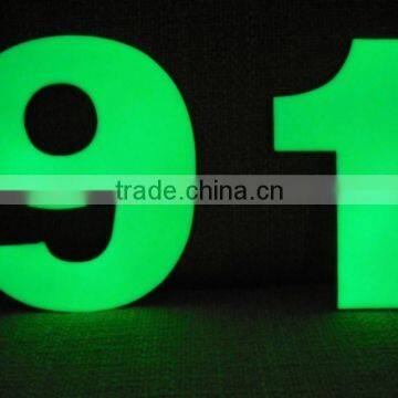 aluminium glow in dark door plate