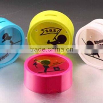 High Quality Custom Design Round Shape Plastic Coin Bank