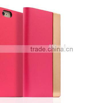 Metal Bumper Case Premium Leather Case With Card Slots For IPhone 6/6S photo-3