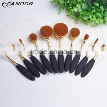 USA Korea Euope porpular 10pcs Oval makeup brush set with good price