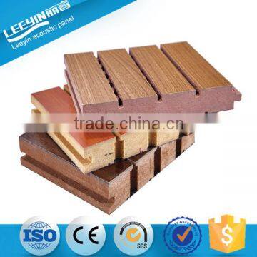 Soundproof Wall Covering Grooved Wood Acoustic Panel For Cinema