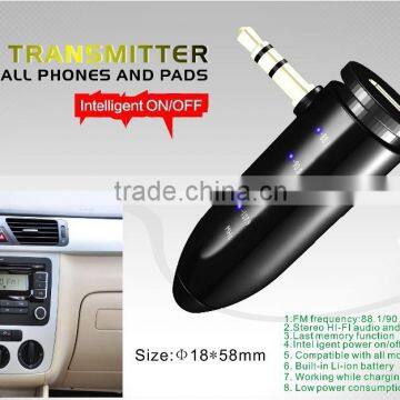 Car FM transmitter for any smart phone and pads