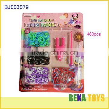 Lovely disny diy rubber loom band kit make knitting loom bracelet set