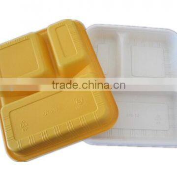 3 compartment Disposal plastic Food Container 1000ML Microwave safe