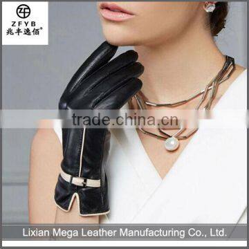 Wholesale Women warm leather thin winter gloves