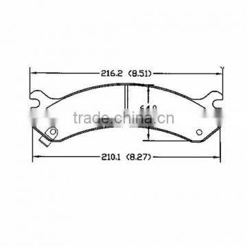 china brake pads factory provide D784 18048600 for Cadillac Chevrolet GM Hummer fronts wholesale brake pads