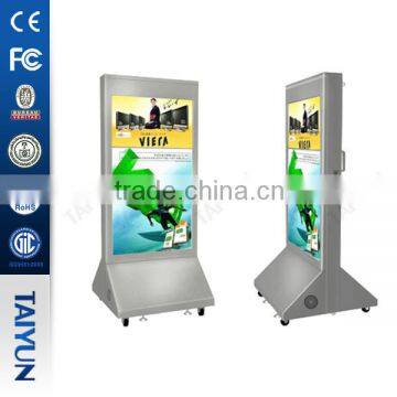 55" Digital Vertical Super Slim Market Advertising Media Stand Totem