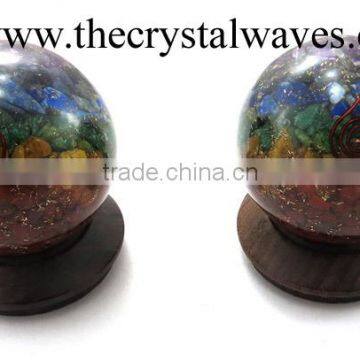 7 Chakra Layered Orgone Ball / Sphere