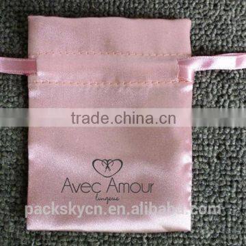 Latest Wholesale Drawstring Satin Shoe Bag with logo