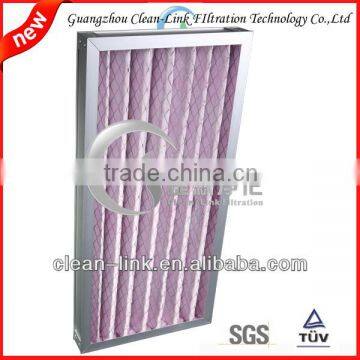 aluminum frame sythetic fibre white conditioning system pleated filter