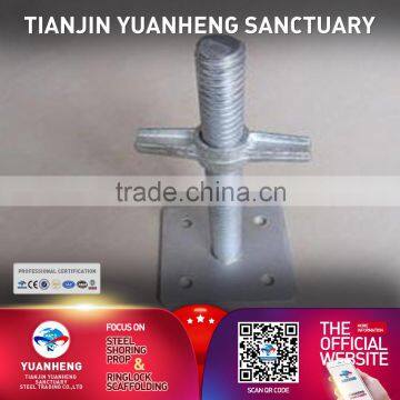 scaffolding screw jack with swivel base plate
