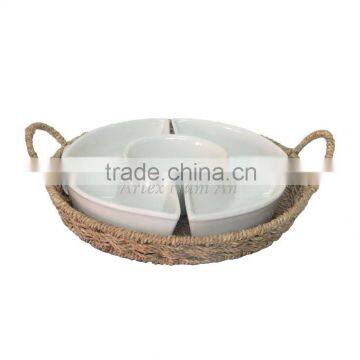New Design! Bowl Water Hyacinth Tray With Good Price photo-3