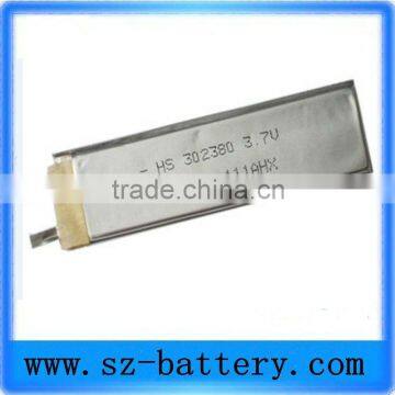 302380 3.7V 600mAh customized li polymer Battery