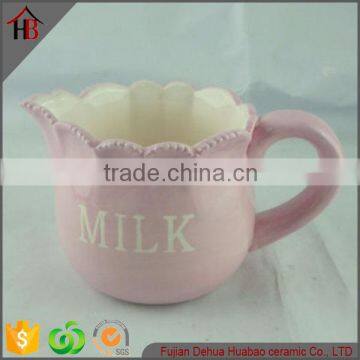 Hot selling ceramic christmas santa mini milk jug