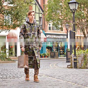 Adult military camouflage long raincoat poncho raincoat sale