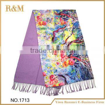 Factory Sale superior quality long knit scarf with many colors