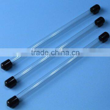 plastic tube with rubber end caps