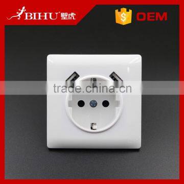 China supplier BIHU OEM usb wall socket eu 220v                        
                                                                                Supplier's Choice