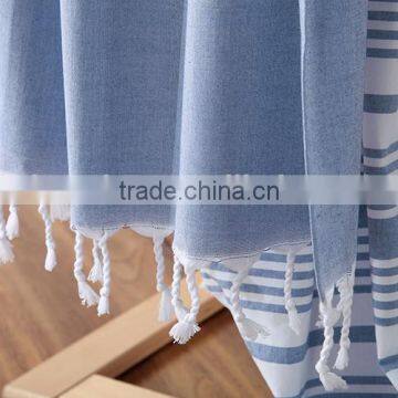 Dark Blue Beachtowel Fouta Beach Towel Striped Beach Towel photo-3