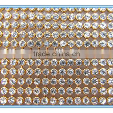 Factory wholesale fashion crystal rhinestone mesh trimming for Dress or shoes