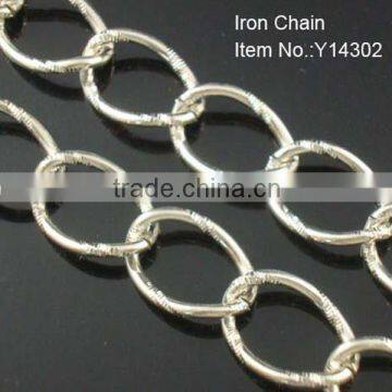 nickel plated diamond cutted surface metal chain