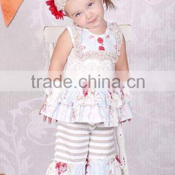 2016 bulk Wholesale children boutique clothing sets fashionable giggle moon remake outfits