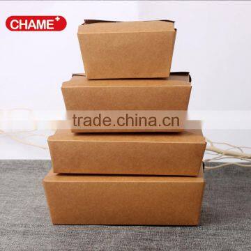 Eco-friendly Fast Food Brown Kraft Paper Box/PE Coated Food Packaging