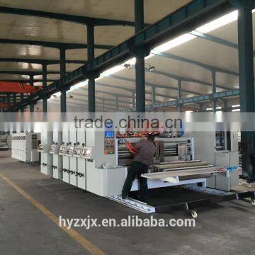 High speed automatic carton box flexo printer slotter die cutter machine