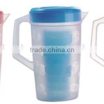 Food grade plastic pitcher and tumbler wit embossed logo set