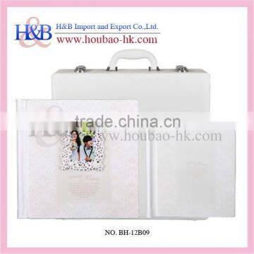 H&B fancy white cover briefcases for photo albums