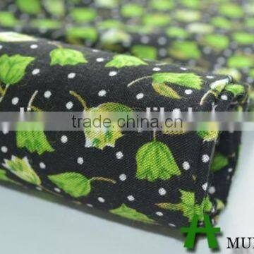 Fresh Green Flowers Pattern 100% Printed Spun Rayon Fabric for Dresses photo-2