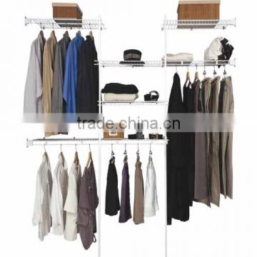 Wardrobe kitset 1.8m white ventilated wire steel spacemaker shelf