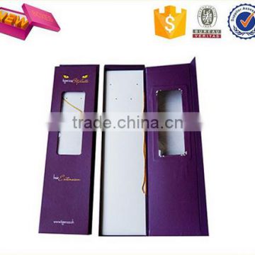 Free sample customized hair extension packaging color paper box