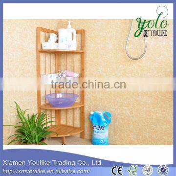 New design bathroom Bamboo and wooden Corner shelf for home