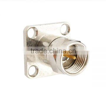 RF Coaxial Connector F Male 4-hole Panel Mount photo-2