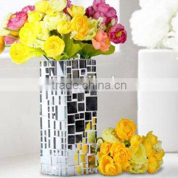 Creative Mosaic Craft Glass Mirror Mosaic Vase For Home Decoration