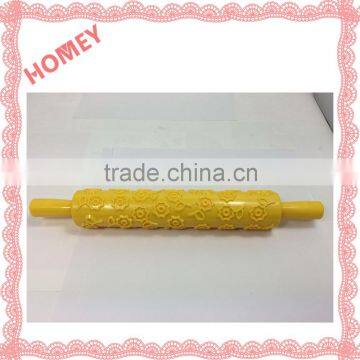 Rolling Pin Fondant Cake Sugarcraft Embossed Decorating Mold Pasty Tools New Flower