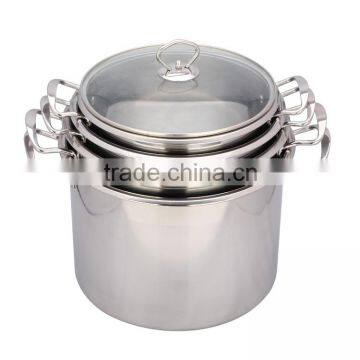 Hot-sale 8pcs Stainless Steel High Pot Soup Pot Stock Pot Kitchenware Set photo-2