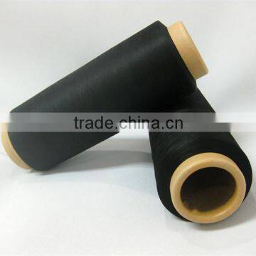 DTY 50/72 dope dyed black polyester spun yarn