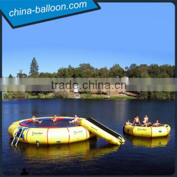 inflatable water trampoline,inflatable water bouncy with slide for adults,4m