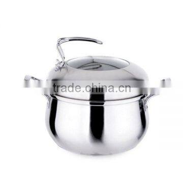 30cm dia. apple stainless steel stock pot