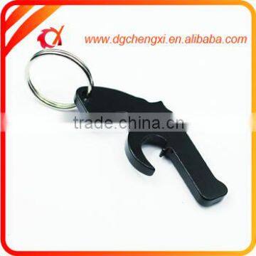 Aluminum Pistol-shaped Bottle Opener Keychain