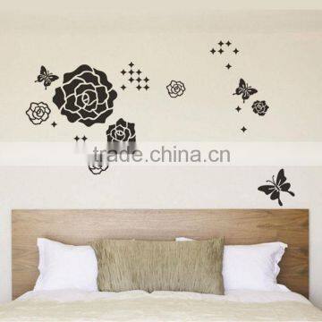 Custom DIY flower home decoration wall sticker removable vinyl wall art decal