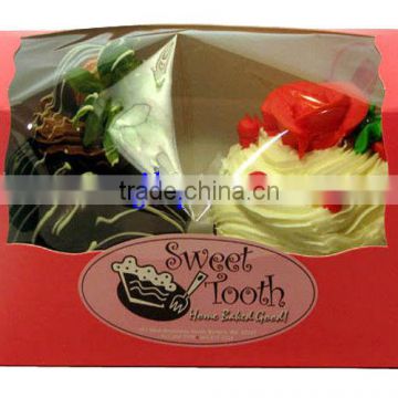 food grade cupcake box with window