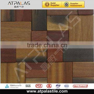 bar classic decorative wooden mosaic tiles