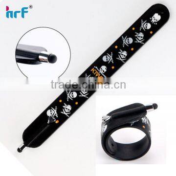 soft silicone Slap Stylus pen; Fashion black Bracelet Touch Screen Pen