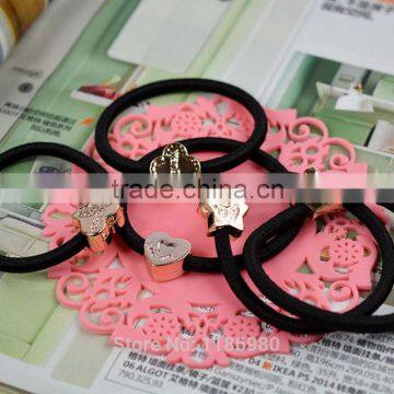 Fashion Women Cute Black Elastic Hair Bands Girl Hairband Hair Rope Gum Rubber