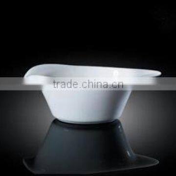 H5483 factory oem porcelain white 120ml wholesale gravy boat ceramic