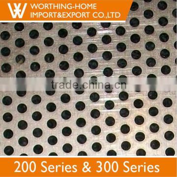 201 cold rolled metal Round hole perforated corrugated stainless steel sheet